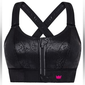 NWT SHEFIT XS Snakeskin Black Sports Bra